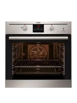 Aeg Be300362Km Electric Single Built-In Oven With Steam Function - Stainless Steel
